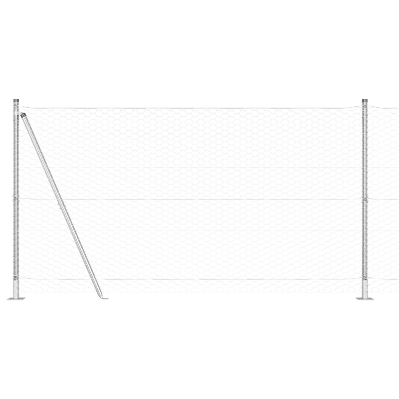 vidaXL Žoga āķis Sudraba 10 x 1,2 m ,36 mm acu, Tērauds