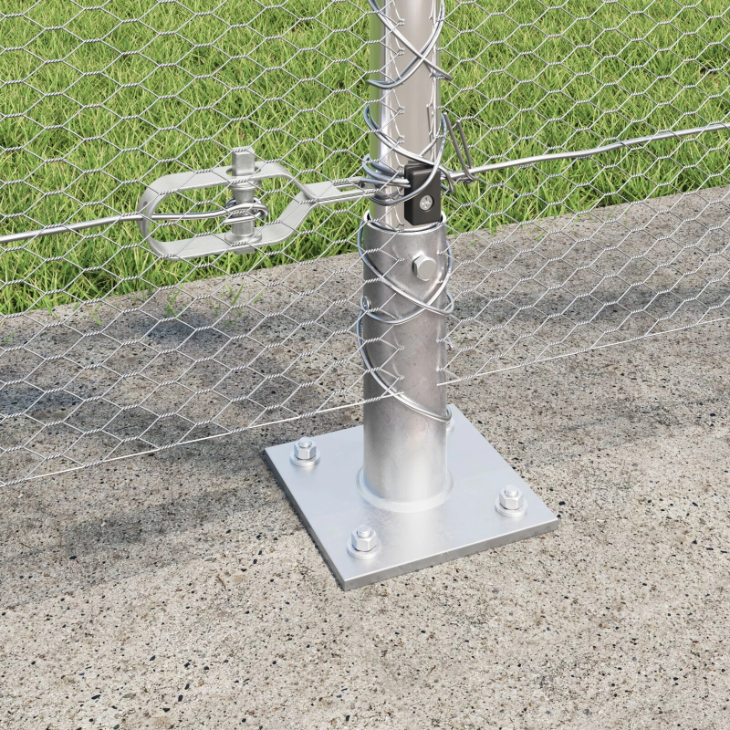 vidaXL Žoga āķis Sudraba 10 x 1,6 m ,13 mm siets, Tērauds