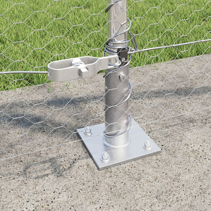 vidaXL Žoga āķis Sudraba 50 x 1 m ,25 mm acs, Tērauds