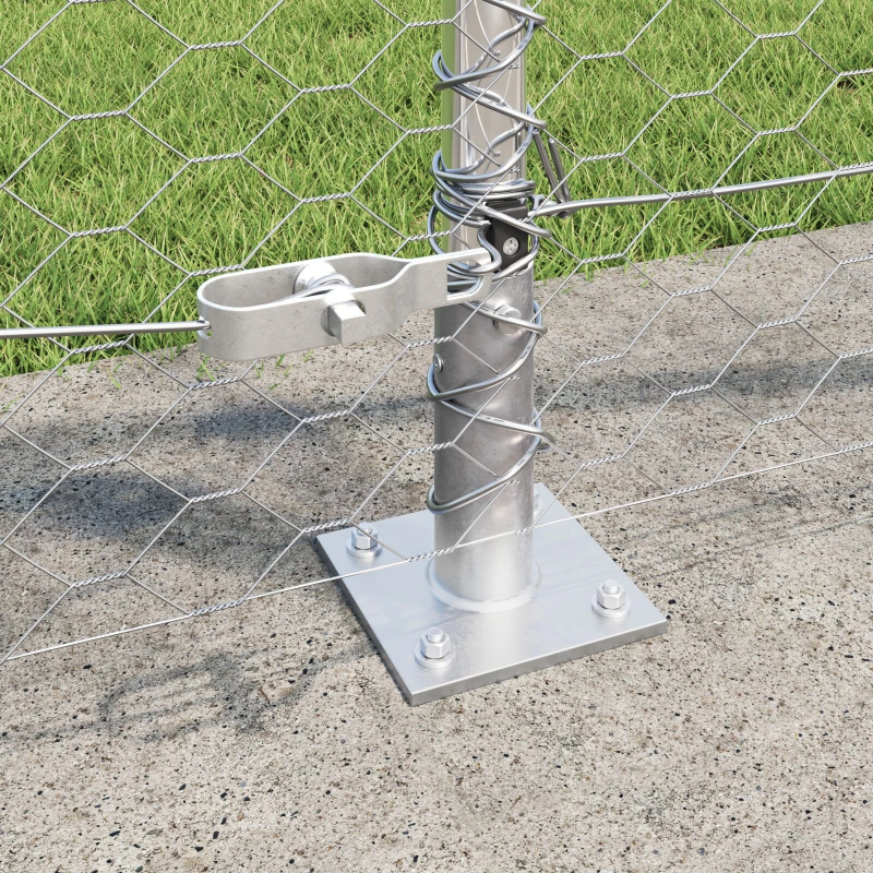 vidaXL Žoga āķis Sudraba 50 x 1 m ,36 mm acs, Tērauds