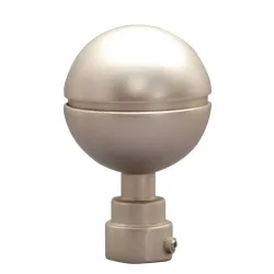 Karnīžu galu Kulas, matēts sudrabs, D19, 2 gab.