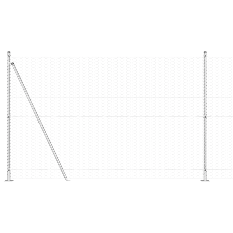 vidaXL Žoga āķis Sudraba 50 x 1,5 m ,36 mm acs izmērs, Tērauds