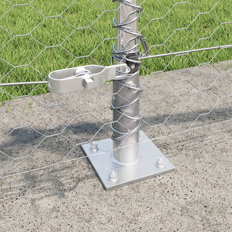 vidaXL Žoga āķis Sudraba 100 x 0,5 m ,36 mm acs, Tērauds