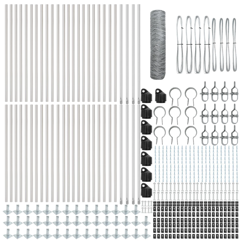 vidaXL Žoga āķis Sudraba 100 x 1 m ,50 mm siets, Tērauds