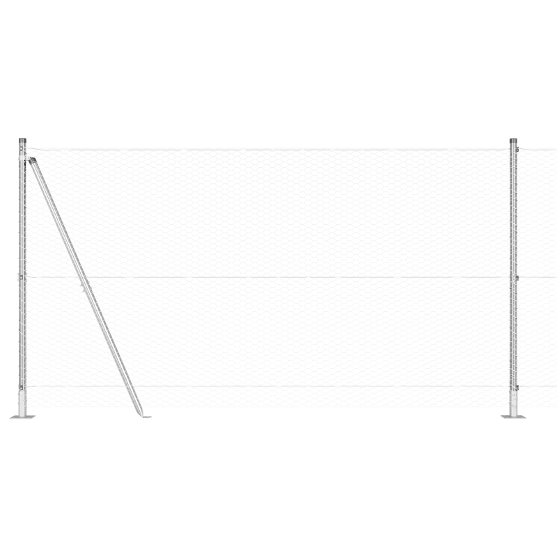 vidaXL Žoga āķis Sudraba 100 x 1,2 m ,25 mm siets, Tērauds