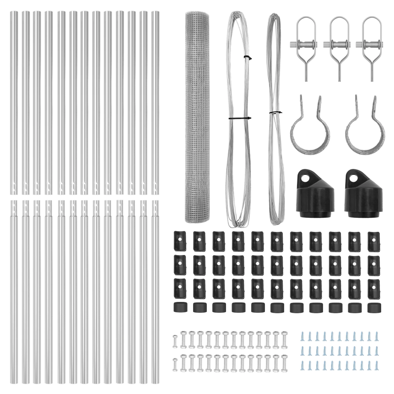 vidaXL Žoga āķis Sudraba 25 x 1 m ,19 x 19 mm siets, Tērauds