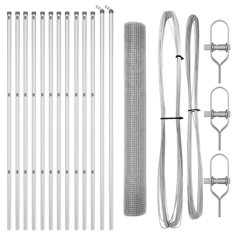 vidaXL Žoga āķis Sudraba 25 x 1 m ,25 x 25 mm tīkla, Tērauds