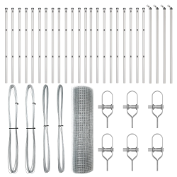 vidaXL Žoga āķis Sudraba 50 x 0,5 m ,12 x 12 mm siets, Tērauds