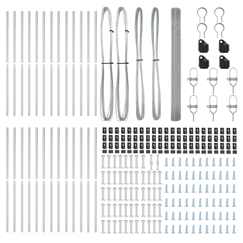 vidaXL Žoga āķis Sudraba 50 x 1,5 m ,16 x 16 mm tīkls, Tērauds