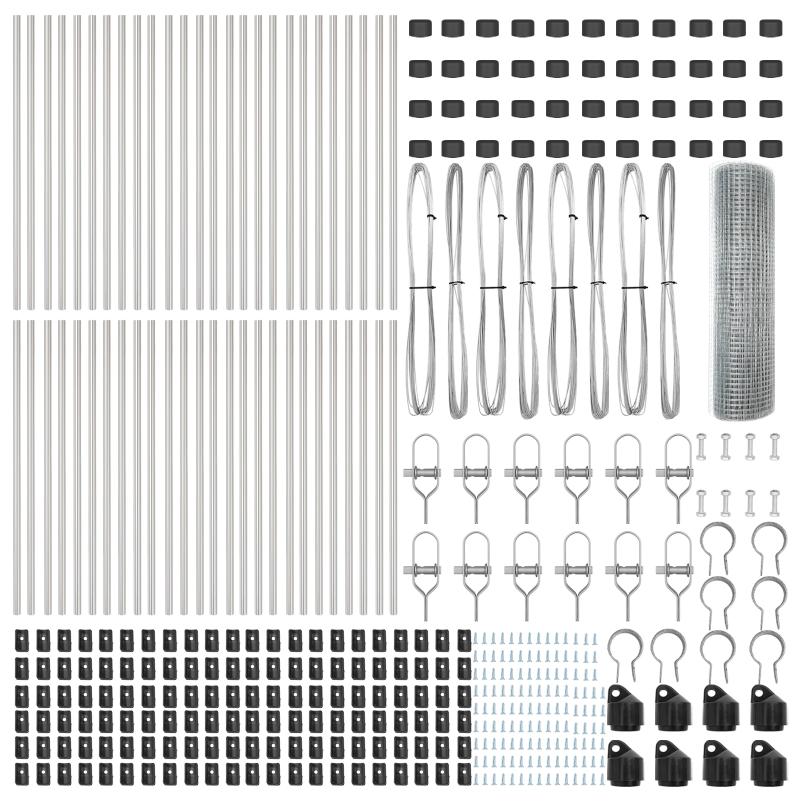 vidaXL Žoga āķis Sudraba 100 x 0,5 m ,19 x 19 mm siets, Tērauds