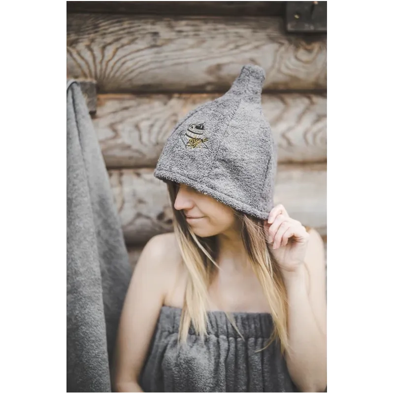 Pirts cepure Namų Tekstilė, kokvilna, 26 x 26 cm, pelēka krās.