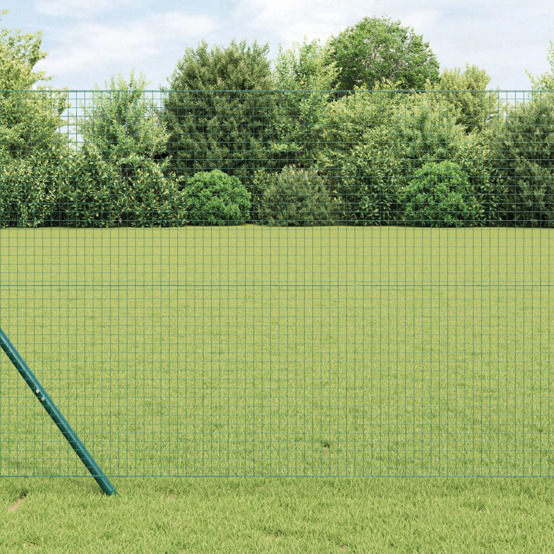 vidaXL Žoga āķis Zaļa 10 x 1 m ,25 x 25 mm sieta, Tērauds