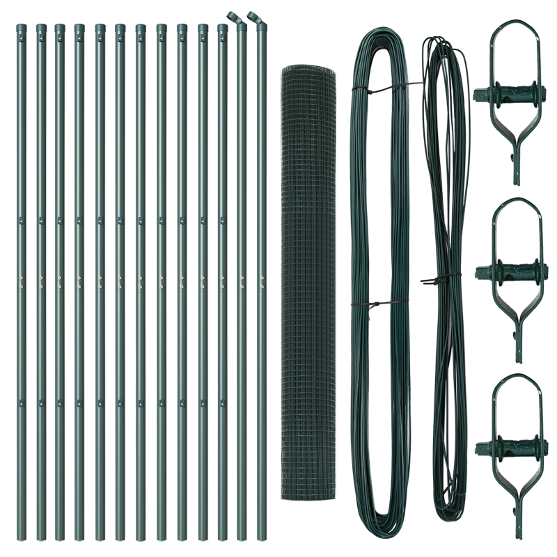 vidaXL Žoga āķis Zaļa 25 x 1 m ,25 x 25 mm tīkla, Tērauds