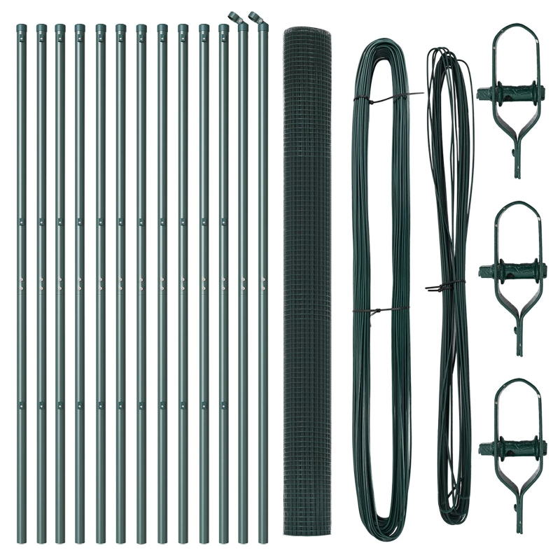 vidaXL Žoga āķis Zaļa 25 x 1,5 m ,19 x 19 mm siets, Tērauds