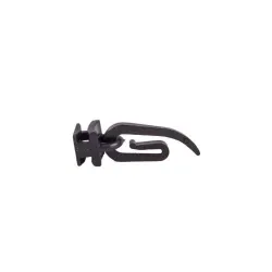 Sliding loops with hooks Domoletti black 30 pcs