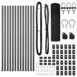 vidaXL Žoga āķis Pelēka 25 x 0,8 m ,12 x 12 mm acs, Tērauds un PVC