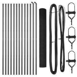 vidaXL Žoga āķis Pelēka 25 x 1 m ,16 x 16 mm siets, Tērauds