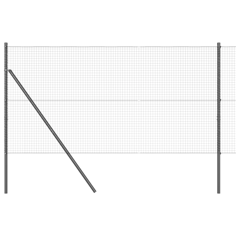vidaXL Žoga āķis Pelēka 25 x 1 m ,25 x 25 mm tīkla, Tērauds