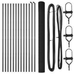 vidaXL Žoga āķis Pelēka 25 x 1,5 m ,16 x 16 mm acs, Tērauds un PVC