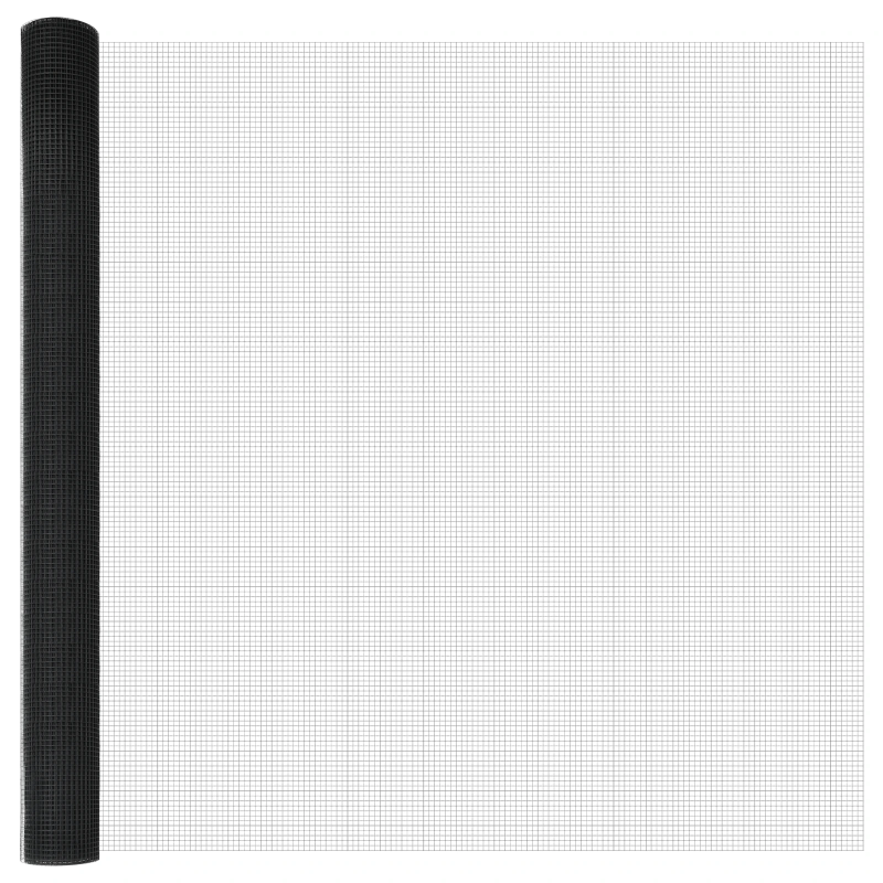 vidaXL Žoga āķis Pelēka 25 x 1,5 m ,16 x 16 mm acs, Tērauds un PVC