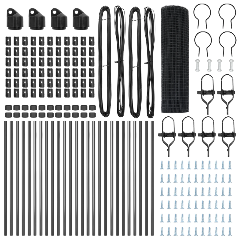 vidaXL Žoga āķis Pelēka 50 x 0,8 m ,25 x 25 mm acu tīkls,
