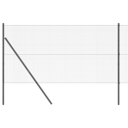 vidaXL Žoga āķis Pelēka 50 x 1 m ,19 x 19 mm acu, Tērauds un PVC