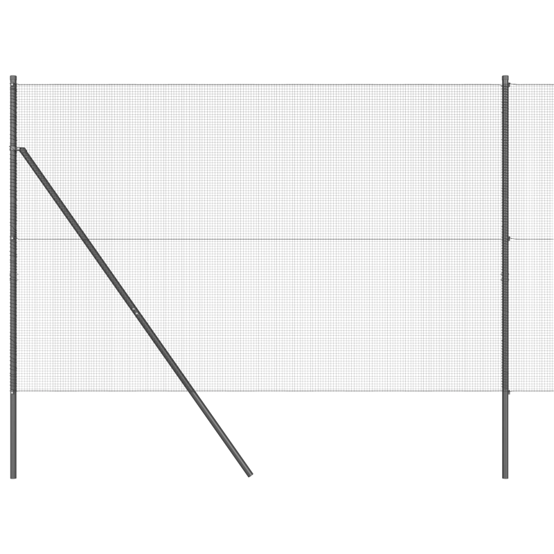 vidaXL Žoga āķis Pelēka 50 x 1,5 m ,12 x 12 mm acu tīkls,