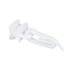 Slīdņa āķis plastmasas balts 30gab