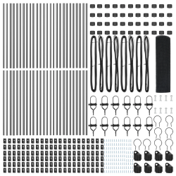 vidaXL Žoga āķis Pelēka 100 x 0,6 m ,25 x 25 mm acs, Tērauds un PVC