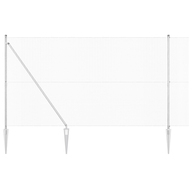 vidaXL Žoga āķis Sudraba 10 x 1,5 m ,12 x 12 mm tīkla, Tērauds