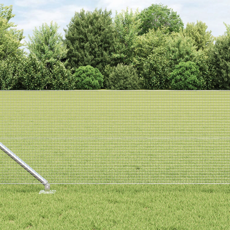 vidaXL Žoga āķis Sudraba 100 x 0,5 m ,16 x 16 mm acs, Tērauds