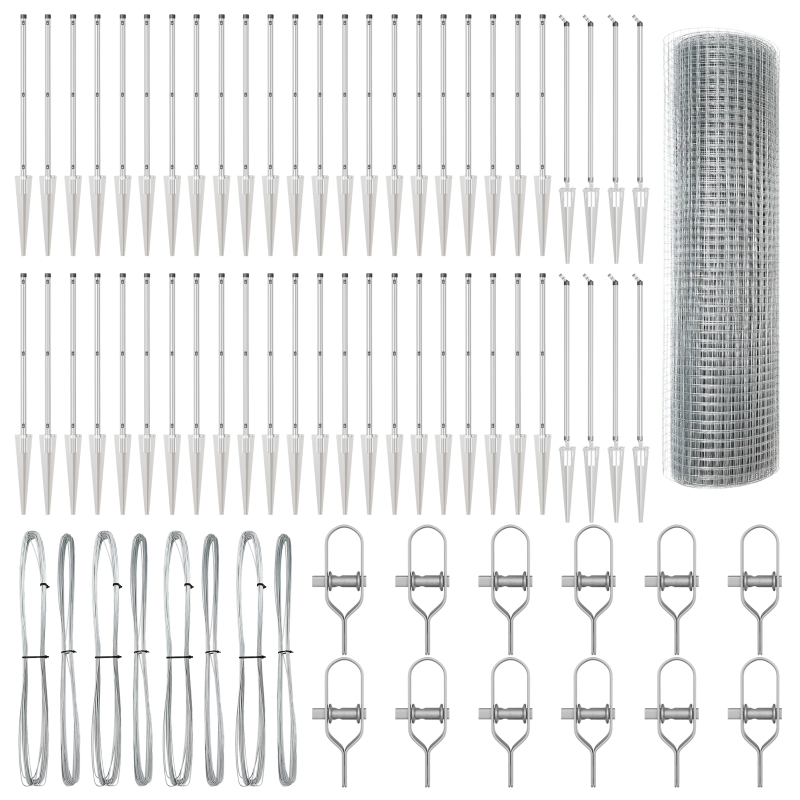 vidaXL Žoga āķis Sudraba 100 x 0,8 m ,19 x 19 mm acs tīkls, Tērauds