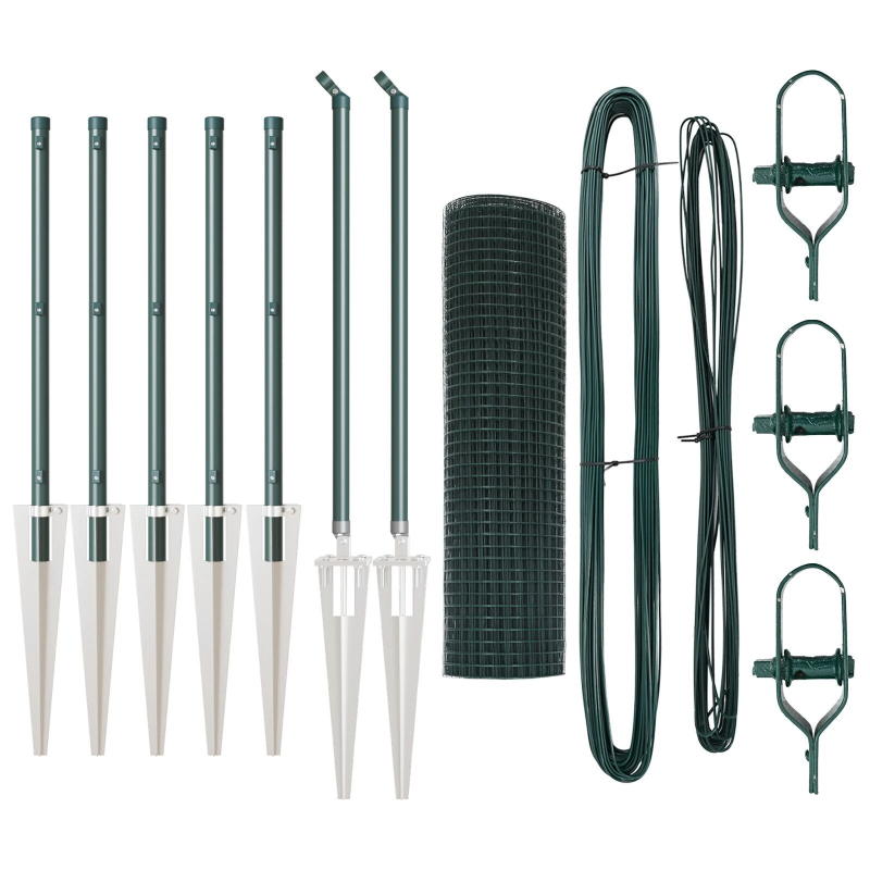 vidaXL Žoga āķis Zaļa 10 x 0,5 m ,19 x 19 mm acs, Tērauds