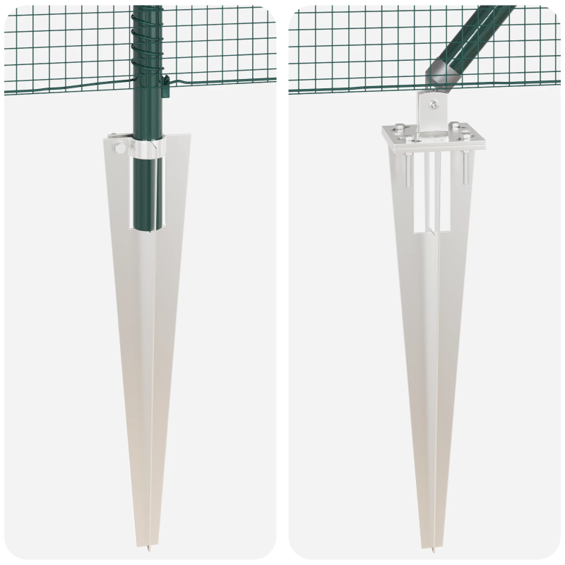 vidaXL Žoga āķis Zaļa 10 x 1 m ,16 x 16 mm sieta, Tērauds