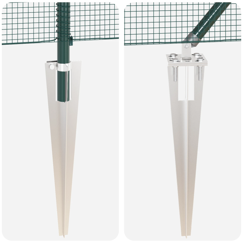 vidaXL Žoga āķis Zaļa 10 x 1,5 m ,12 x 12 mm tīkla, Tērauds