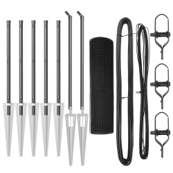 vidaXL Žoga āķis Pelēka 10 x 1 m ,12 x 12 mm acs, Tērauds