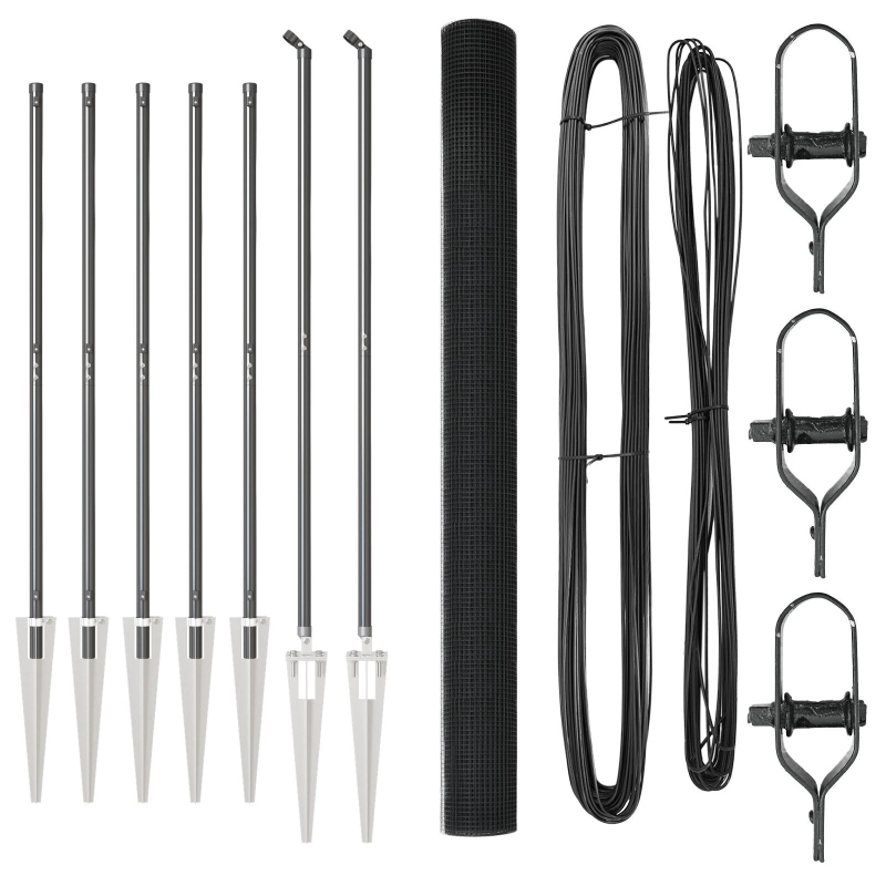 vidaXL Žoga āķis Pelēka 10 x 1,6 m ,12 x 12 mm siets, Tērauds un PVC