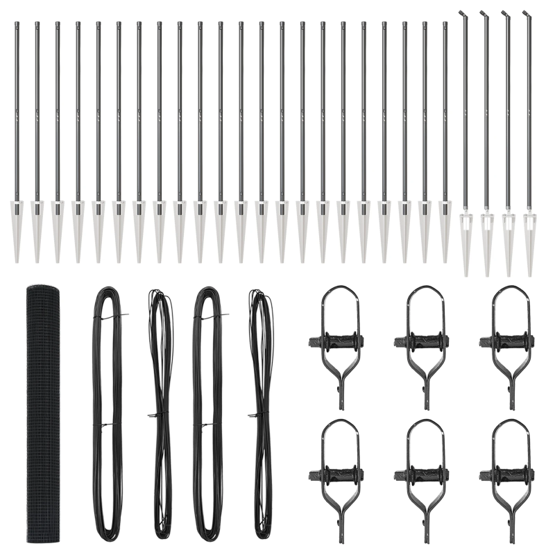 vidaXL Žoga āķis Pelēka 50 x 1,2 m ,16 x 16 mm siets, Tērauds un PVC