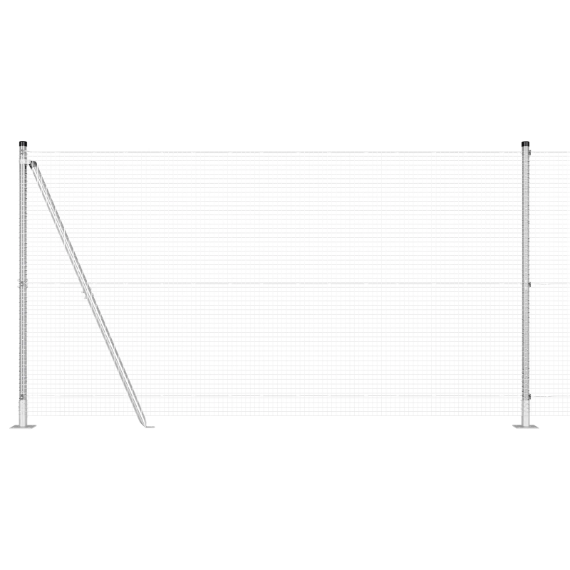 vidaXL Žoga āķis Sudraba 10 x 1,2 m ,19 x 19 mm siets, Tērauds