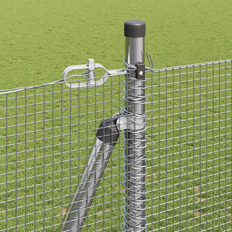 vidaXL Žoga āķis Sudraba 10 x 1,5 m ,12 x 12 mm tīkla, Tērauds