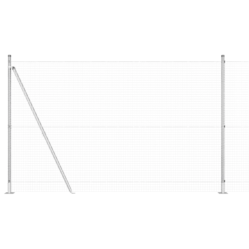 vidaXL Žoga āķis Sudraba 25 x 1,6 m ,25 x 25 mm sietiņš, Tērauds
