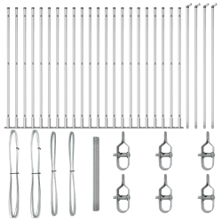 vidaXL Žoga āķis Sudraba 50 x 1,4 m ,16 x 16 mm acs, Tērauds