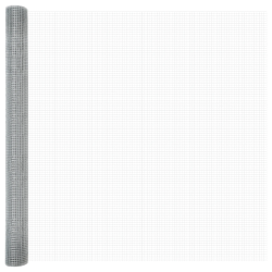 vidaXL Žoga āķis Sudraba 50 x 1,5 m ,25 x 25 mm sieta, Tērauds