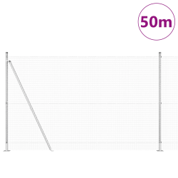 vidaXL Žoga āķis Sudraba 50 x 1,6 m ,16 x 16 mm acs, Tērauds