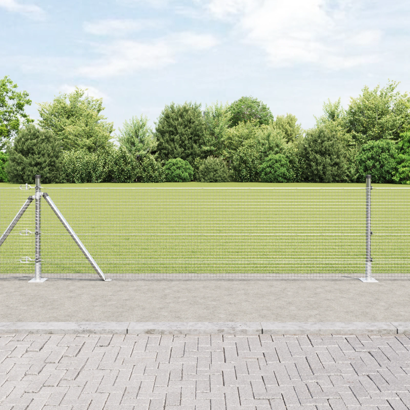 vidaXL Žoga āķis Sudraba 100 x 0,4 m ,19 x 19 mm siets, Tērauds