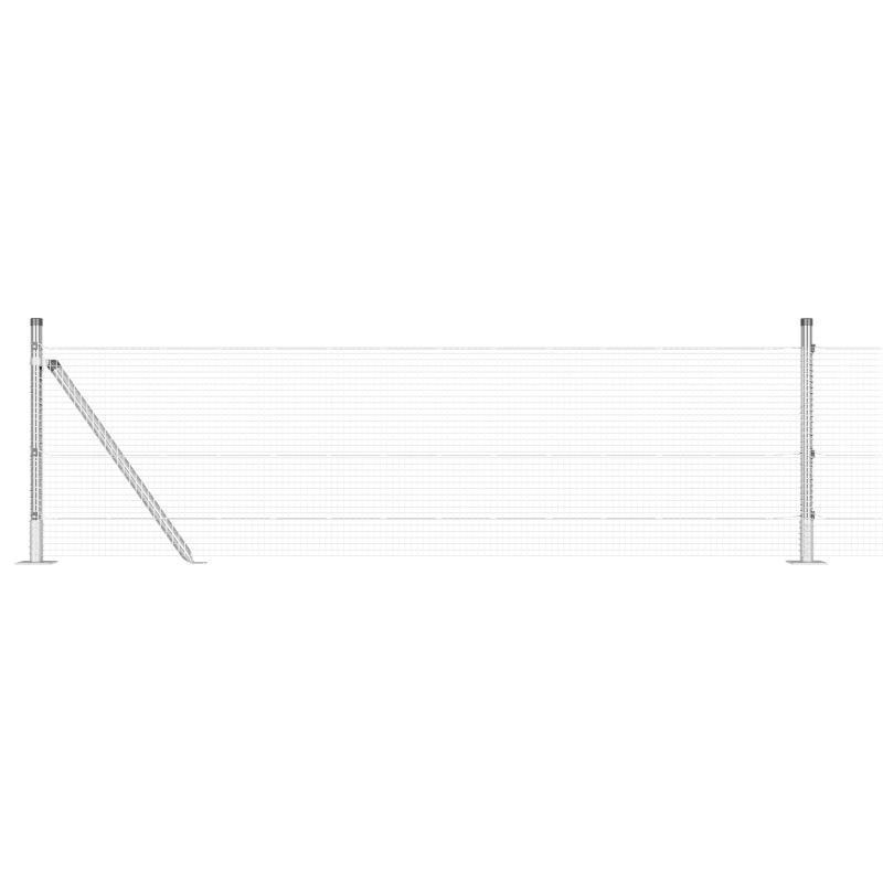 vidaXL Žoga āķis Sudraba 100 x 0,6 m ,16 x 16 mm siets, Tērauds