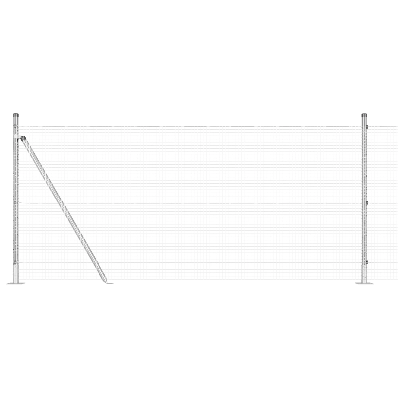 vidaXL Žoga āķis Sudraba 100 x 0,8 m ,16 x 16 mm siets, Tērauds