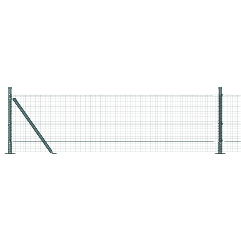 vidaXL Žoga āķis Zaļa 10 x 0,4 m ,16 x 16 mm acs, Tērauds un PVC