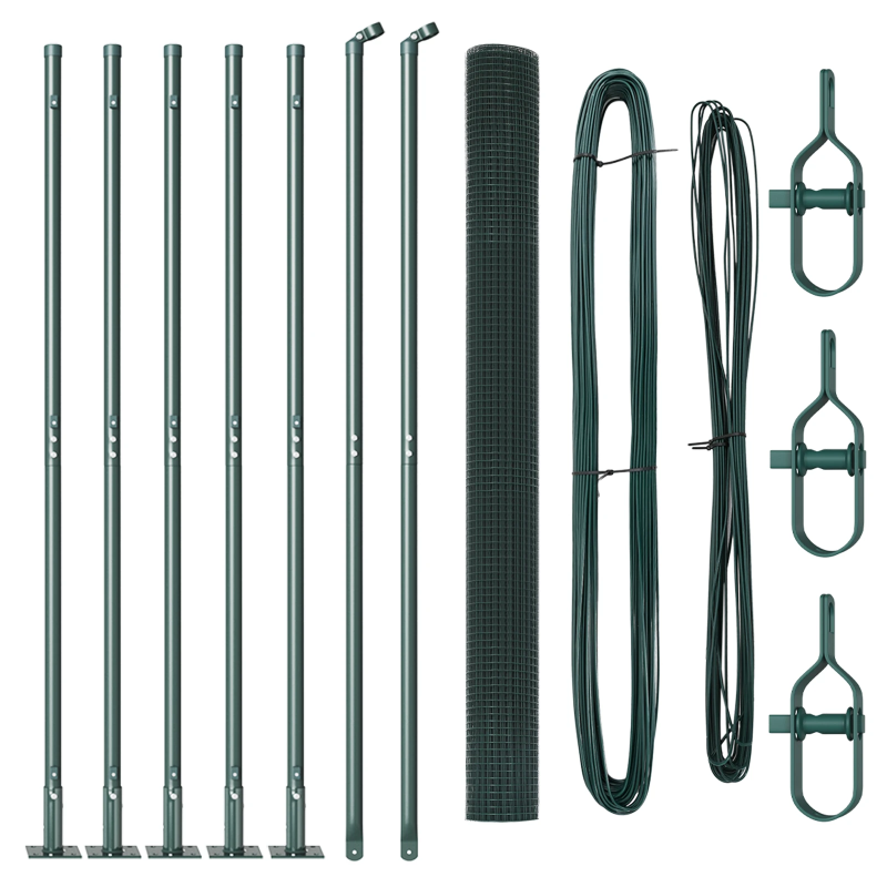 vidaXL Žoga āķis Zaļa 10 x 1,4 m ,12 x 12 mm siets, Tērauds un PVC