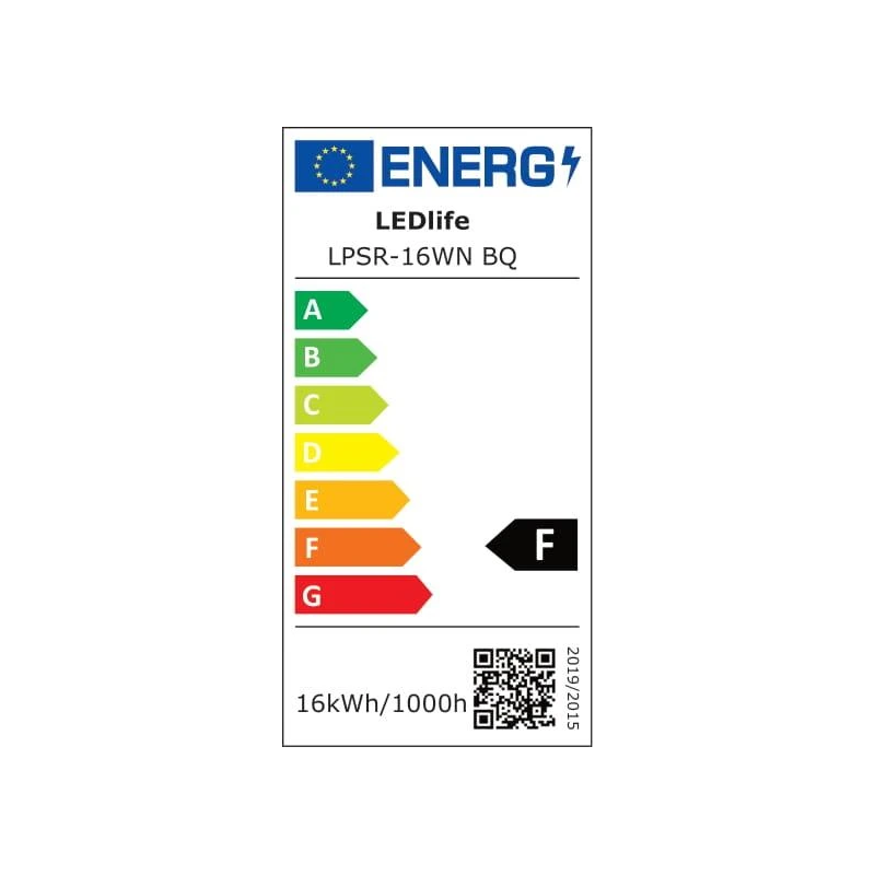 Iebūvējamais gaismas ķermenis lpsr-16wn bq 16w 4000k led ip44